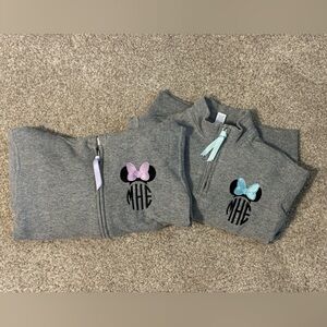 Minnie Mouse MHE Monogram Sweatshirts Lot Jerzees Youth Small